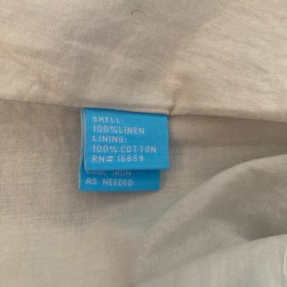 J. McLaughlin Women's Linen Blue Leaf Motif Summer Halter Dress Size Large K15 - Picture 5 of 5